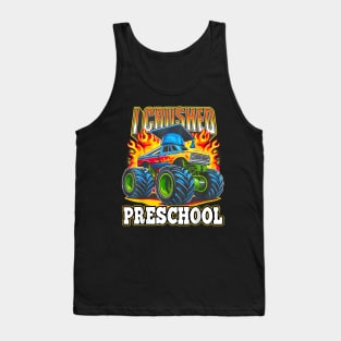 Graduation Preschool Monster Truck Boys I Crushed Pre-K Grad Tank Top